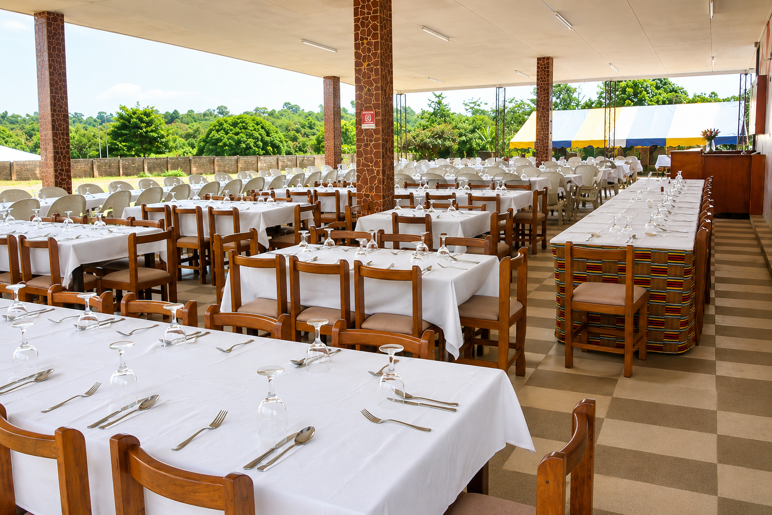 Salle de restaurant en terrasse